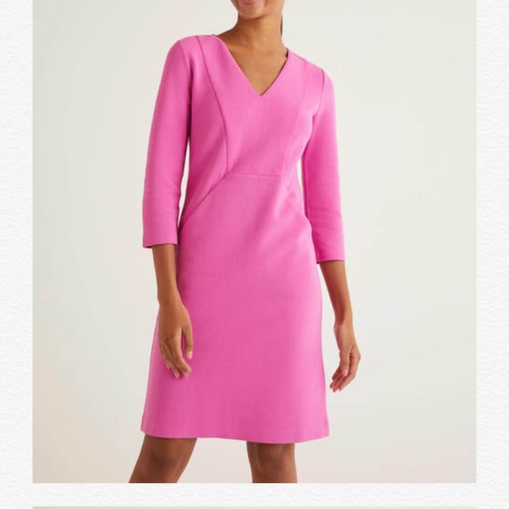 Boden Pink V-Neck Dress